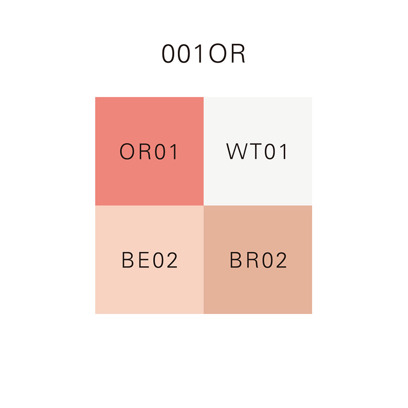 DESIGNING FACE COLOR PALETTE 001OR/001OR